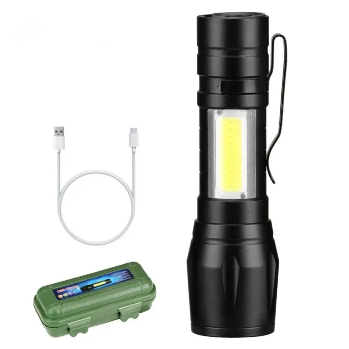 Usb Mini Torchlight Torch - Mini LED Micro USB Charging with Cable and Case - USB Charging ...