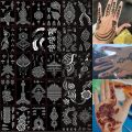 6 Beautiful Sheets Arabic Bridal Mehndi Design Hands Henna Mehandi Stencils Stickers-9. 