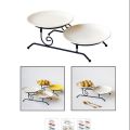 Two Tiered Cupcake Cake Stand Serving Tray Display for Candy Cookies Decor. 