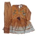 Winter Collection  Rashmi Frock with Tied Bow - Soft and Smooth for Your Baby Girl's Seasonal Style. 