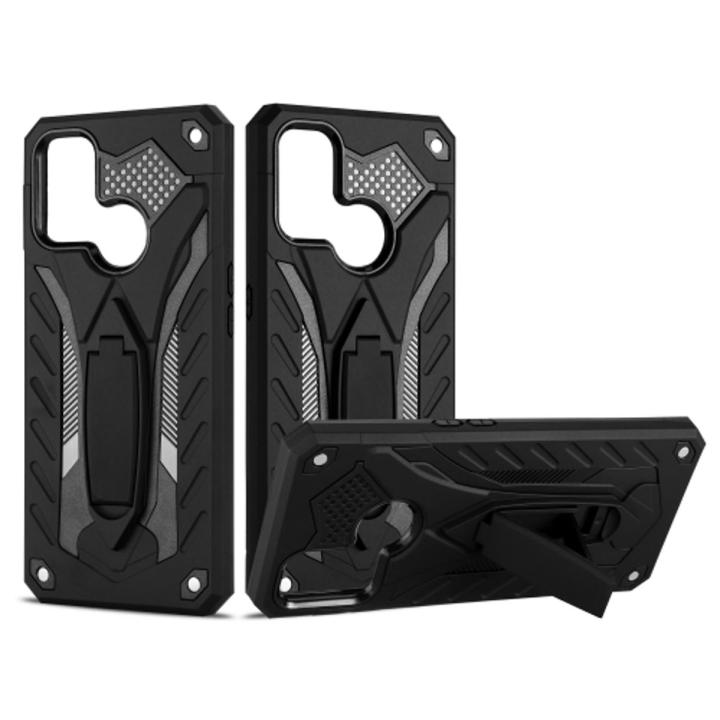 Oppo A53 Anti Shock Drop Resistance Airbag Back Cover Case Soft+PC With Camera Protection and Mobile Stand Holder