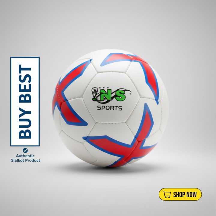 Sialkot Prime Football – Waterproof Size 5 PU Leather Hand-Stitched Match & Training Ball | Official Sialkot Soccer Ball for Kids & Adults