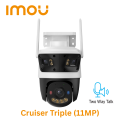 IMOU Cruiser-Triple (11MP) 3+3+5MP HD Clarity Matrix | Click2 Track Multi-lens Linkage | Recording Mode | AIgo Play | Dual SD Card Slots. 