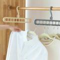 CLICKANDBUY Portable Rotated 360º 9-Hole Non Slip Clothes Hanger，Movable Hook Multifunctional Hanger Wardrobe Storage Shelf Clothes Drying Rack Hanging Coat Household. 