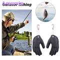 Anti-slip Fishing Gloves Anti-slip Fish Catching Gloves with Release Carabiner Puncture Proof Fishing Accessories. 