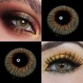 1 Pair Unisex Color Contact Lens Natural Sea Green 3-tone Charming Big Eye Makeup Cosmetic Colour Contact Lenses Beauty Tool. 