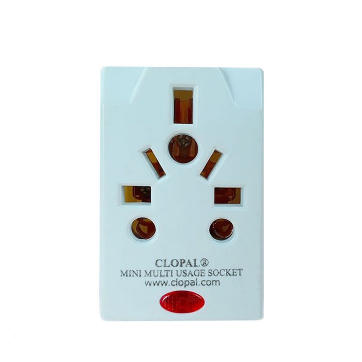 Clopal 15A Round 3 Pin Universal Socket Multi Plug with Fuse