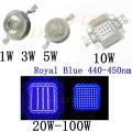 【Topnotch Store】High Power Royal Blue LED Grow Chip 440nm 450nm 3W 5W 10W 30W 100W COB LED Emitter Bulb for DIY LED Plant Grow Light. 