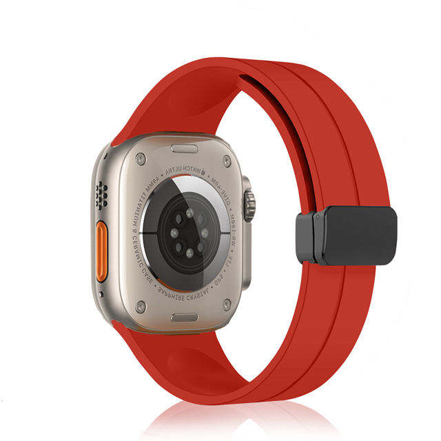 Magnetic-Silicone Straps For Smart Watch | Silicone Watchband With Magnet Buckle For 42mm\44mm\45mm\49mm