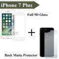 Apple iPhone 7 Plus Full White 9D|5D|6D|10D|11D|21D Tempered Glass Screen Protector Full Glue Edge To Edge + Back Matte Protector For iPhone 7+. 