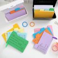 200 Sheets High Quality DIY Index Cards Binder Colorful Learning Flashcards Horizontal Line Pocket Notebook School Office. 