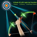 Light Up Archery Bow and Arrow Toy Set for Boys Girls With 3 Suction Cup Arrows. 