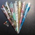 Pre Rolled Empty Mehndi Cones Transparent and Multicolor ( Pack of 50, 100, 200, 300, 500 Cones in small sizes ) with Pins. 