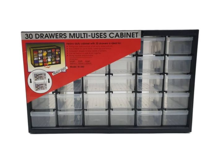 Plastic%2030%20Drawers%20Small%20Parts%20/%20Jewellery%20Storage%20Cabinets,%20Stacks%20Securely%20and%20Can%20Be%20Wall%20Mounted%20(M-30D)%20-%20Image%204