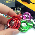 1Pc Mini Turbo Turbocharger Spinning Turbine Car Interisor Accessorie Keyring SUPER BABY. 