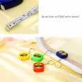 3 Feet Length Inches Tape Keychain Ruler Portable Mini Metal Tape Measure With Keychain Square Multicolor Children Height Ruler. 