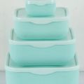 Square Bowl Set 4 in1 / Splash Bowl Set 4 in1 With Lid (Square). 