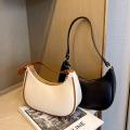 Female Casual Shoulder Bag Luxury Hobos Bags Shopper Tote Moon Solid Color Women's Clutch Handbags. 