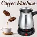 Techmanistan Electric Coffee Pot - 800ml, Stainless Steel Electric Turkish Coffee Maker Machine Espresso Maker Tea Moka Pot Coffee Maker Tea Kettle. 