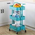 3 Tier Rolling Cart Metal Utility Cart Art Cart Storage Cart for kictchen use easy and portable. 