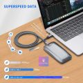USB 3.2 Gen 2x2 20Gbps USB-C to USB-C Data Cable Type-C 100W Fast Charge Short Cord Braided Wire for Xiaomi Huawei MacBook Pixel. 