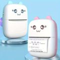 Pocket Inkless Mini Printer - 15 x Sticky Paper Roll & 15 x Thermal Paper Roll - Thermal Portable Bluetooth Wireless Thermal Printer For Kids - For Picture, Office Receipt, Label Note, QR Code - Compatible With IOS & Android - Blue & Pink. 
