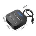 COMBO USB Hub 2.0 + Card Reader 480Mbps USB Combo Card Reader All In One Multi USB Splitter For MS,M2,SD/MMC,TF Portable For PC Laptop (Daraz Like New). 