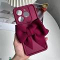 Tecno Spark Go 2024  Back Cover For Girls - Bow Tie Case With Fancy Key Chain - Chain bracelet Case. 