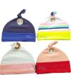 Pack Of 4 - Cotton Baby Caps. 
