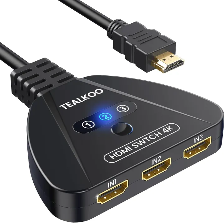 HDMI Switch, 4K@60HZ HDMI Switch 3 in 1 Out, [TEALKO HW007 ] - HDMI ...