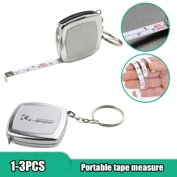 Label Key Rings Ruler 【HOT】 Retractable Ruler Measure Key Ring Small Steel Tape Measure ...