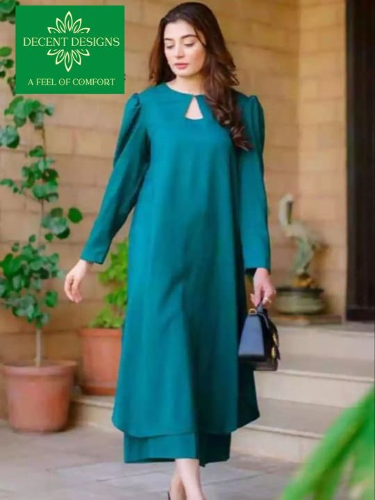 2pc Simple Stitched Dress For Women