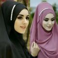 Chiffon Pinless Ready-to-Wear Instant Hijab Scarf for Women, Double Loop, Available in Multiple Colors. 