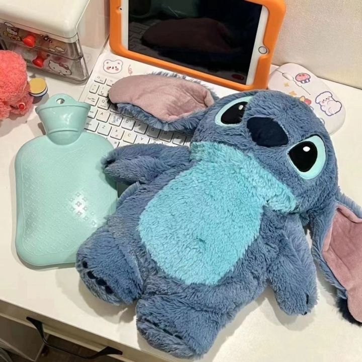Anime Kawaii Turo Lilo Stitch Plush Hot Water Bottle Winter Women'S Home Water Filling Hand Warmer Monster Toys Gift
