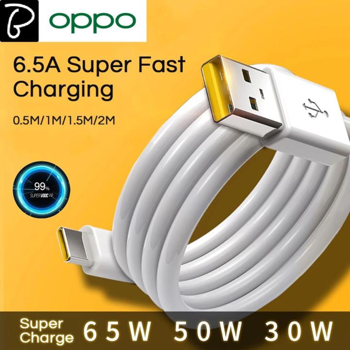 6.5A Vooc Supervooc 2.0 Super Dart 65W 50W  Super Fast Charge Cable Cargador For Oppo Type C Phone Cables For Reno5 4G / Reno4 Pro / Reno4 Pro 5G / Reno5 Pro+ 5G / Reno3 / Reno3 Pro / F19 Pro / F19 / F19 Pro+ 5G / F17 / F17 Pro / F11 Pro
