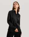 Women Silk Shirt Lapel Long-sleeved Solid Color Blouse Loose Drape Retro Top Shirt For Women Girls. 