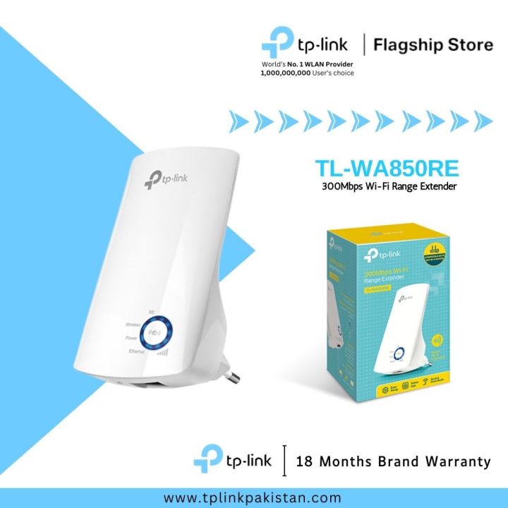 TP-Link Wi-Fi Extender TL-WA850RE 300Mbps Wi-Fi Range Extender - 18 Months Brand Warranty