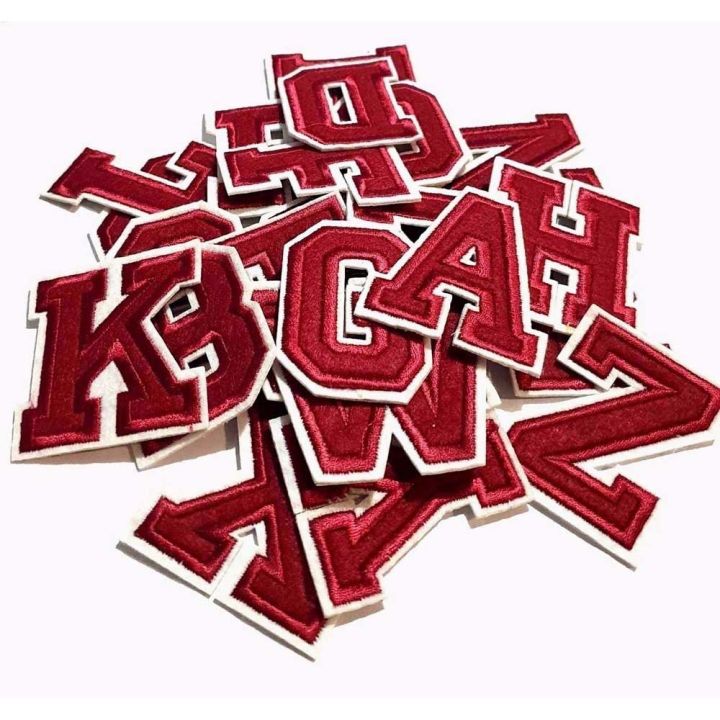 3D Decoration Sewing -on Alphabet Embroidery Apparel Sewing Fabric A-Z Patches Clothes Embroidery Applique Letter Patches