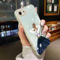 chenyyka For iPhone 8 Plus Case Plating Side Edge Square New Design Clear Princess Girl Phone Cases Pattern Silicone Casing Full Back Cover Camera Protect Shockproof Softcase. 