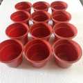 Small red planter pot, best for seedling with cocopeat, Mini Plastic Flower Pot Planters for Succulents and cactus. 