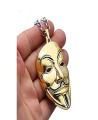 Golden vendetta mask Necklace For Men. 
