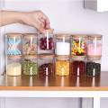 200ML  Small Glass Storage Jars with Bamboo Lids  Set of  12, Airtight Storage Canister with Labels and Chalk Marker, Food Cereal Storage Containers for Home Kitchen Tea Herbs Pasta Coffee Flour Herbs …. 
