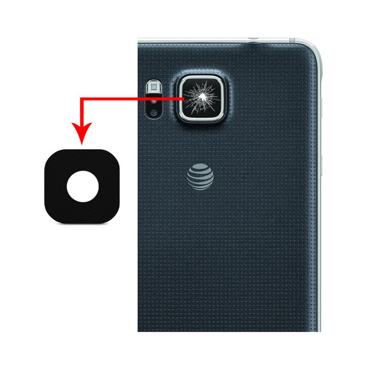 Samsung Galaxy Alpha Camera Glass Replacement Rear Back Camera Lens For Samsung Alpha - Black Burrak