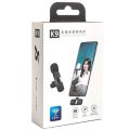 K9 Dual Wireless Lavalier Microphone for Upgraded Plug-Play Clip-on Shirt Lapel Mini Mic, External Auto-syncs Microphonefor Live Streaming YouTube, Vlogging, Interview Video Recording. 