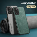 LEEWINDA For Samsung Galaxy A73 5G Phone Case,Luxury Leather Skin Sensing Magnetic Car TPU Wrap Back Cover. 