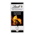 Lindt Excellence Orange Intense Dark Chocolate Bar. 