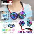 Neck Fan for Kitchen  Folding Handheld Fan Wearable Portable Neckband Mini Fan USB Chargeable. 
