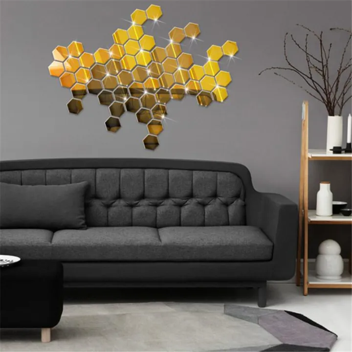 12PCS%20Removable%20Acrylic%20Mirror%20Setting%20Hexagon%20Wall%20Sticker%20Decal%20Honeycomb%20Mirror%20for%20Home%20Living%20Room%20Bedroom%20Decor%20-%20Image%205
