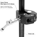 DSLR Ball Head Shoe Mount Camera Ball Mount Clamp 1/4 inch -20 Tripod Head Hot Shoe Adapter and Cool Super Clamp. 
