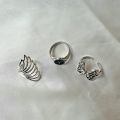 Set of 3 Rings | Fashion Jewellery | Stylish Rings for Women | Watch Ring | Gifts | Accessories. 